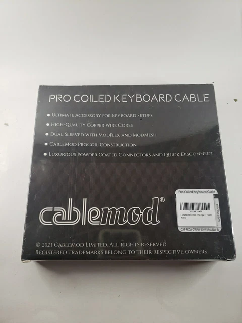 CABLEMOD PRO COILED Keyboard Aviator Cable USB C Rainbow NEW SEALED 59 ...