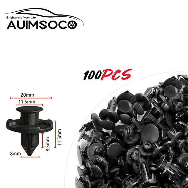 100x Car Body Plastic Fender Bumper Tool Trim Retainer Fastener Clips Push Pin