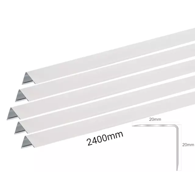 5Pcs White Wall Angle Perimeter Trim 2400mm For Suspended Ceiling Grid System