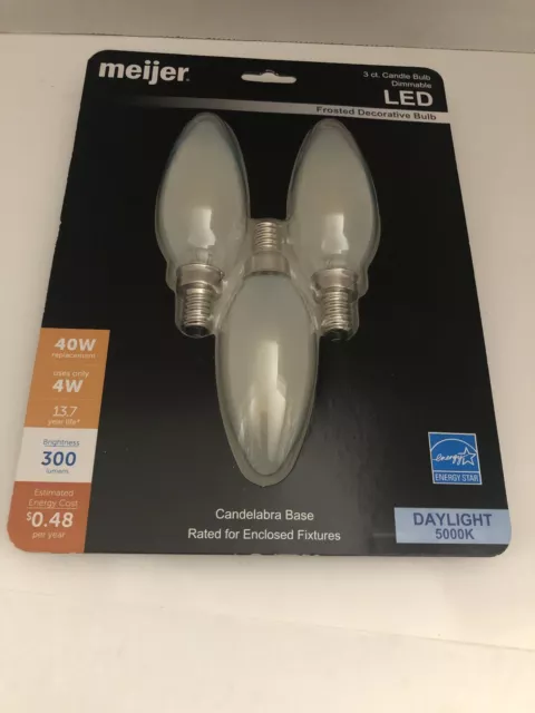 New Meijer LED HD Light 4 Watt 40 Watt Dimmable Frosted SHIPS N 24HR