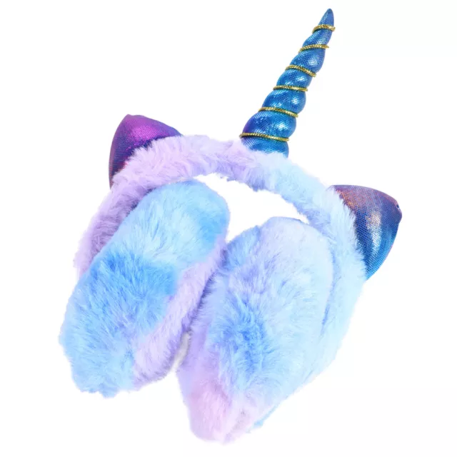 Plush Unicorn Earmuffs Toddler Rainbow Warm Cartoon Warmers