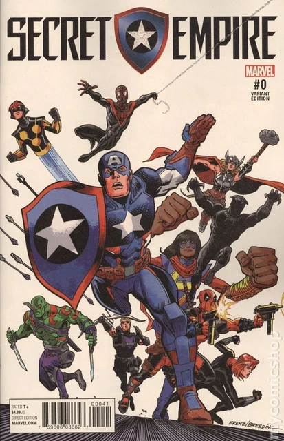 Secret Empire #0B Frenz 1:20 Variant NM- 9.2 2017 Stock Image