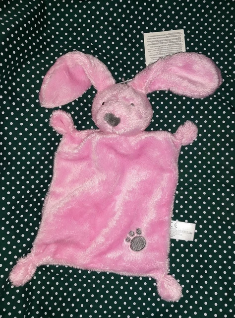 Doudou Lapin Plat Rose Empreinte Nicotoy Simba Toys Neuf