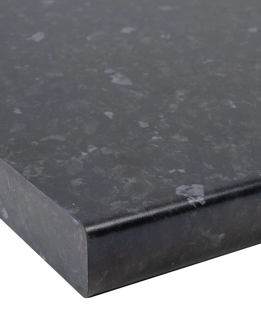 BLACK GRANITE MATT 40mm Laminate Kitchen Worktop Cut to Size + Edging