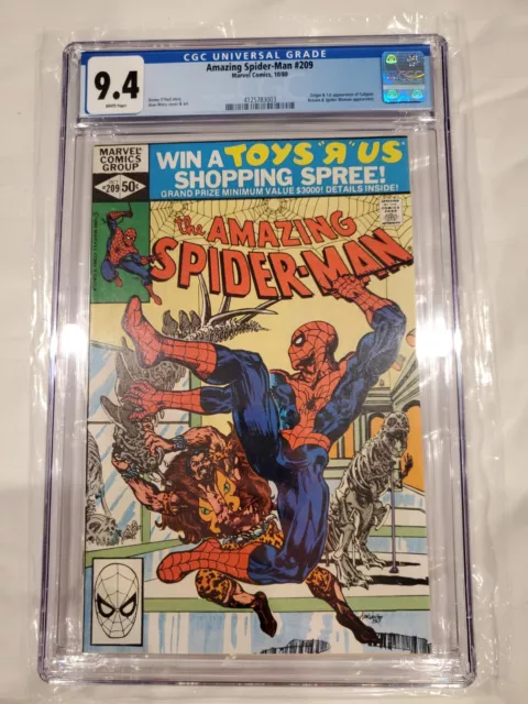 THE AMAZING SPIDER-MAN MARVEL COMICS #209 OCTOBER 1980 1ST CALYPSO 9.4 cgc