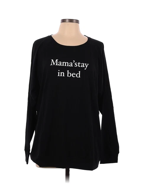 EMI JAY Women Black Long Sleeve T-Shirt L