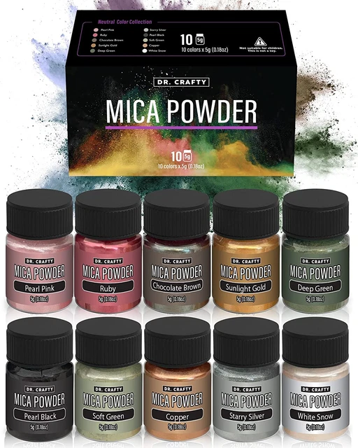 Polvo de mica para pigmento de resina epoxi fabricación de velas neutro 5 gramos
