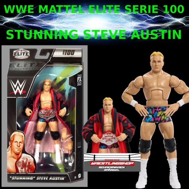 Wwe Mattel Elite 100 Stunning Steve Austin Wrestling Action Figur Raw Basic Wcw