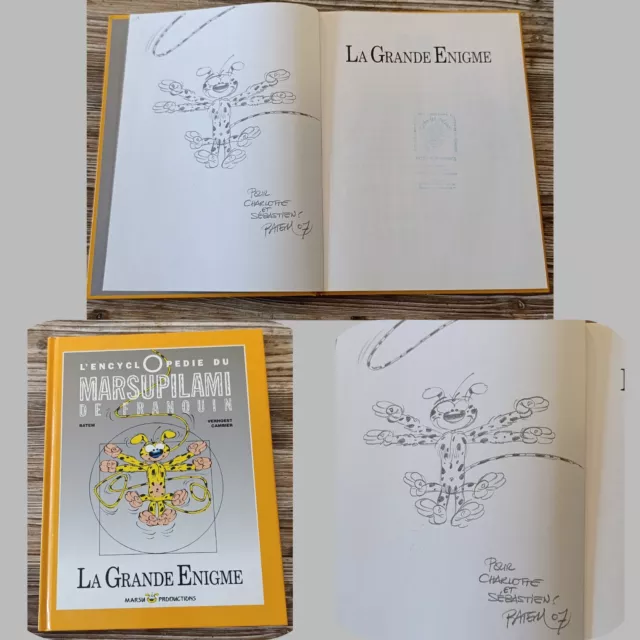 BD Dédicacée L'encyclopédie du Marsupilami de Franquin Batem 1991 Marsu