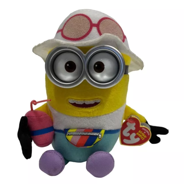 Despicable Me 3 Ty Beanie Baby Jerry Minion tags hard eyes stuffed plush tourist