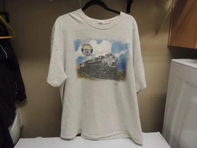 Southern Pacific #5021 train Authentic locomotive Railroad T-Shirt Mens 2XL