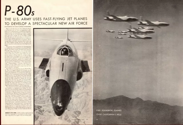 1946 postwar article The P-80 1st US Jet fighter Lockheed Shooting Star 082719