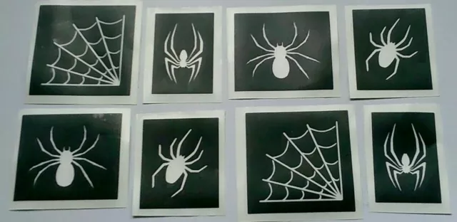 10 - 400 spider stencils for temporary glitter  / airbrush tattoos   Halloween