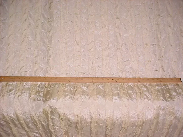 11-7/8Y Lee Jofa / Kravet Tufted Champgane Gold Faux Silk Upholstery Fabric