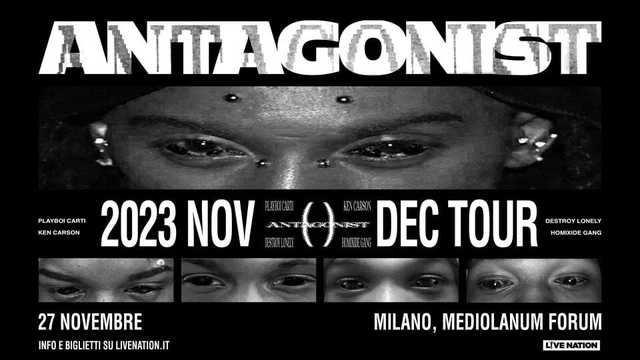 Playboi Carti concerto Milano 1 settore - ANTAGONIST TOUR -  27 novembre 2023