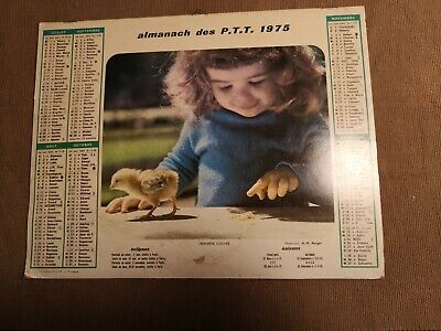 VENDS  ALMANACH DES PTT 1975  JURA  
