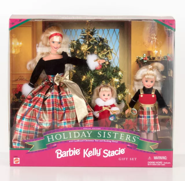 Barbie Kelly Stacie Gift Set Holiday Sisters Mattel #19809, 1998 NEW