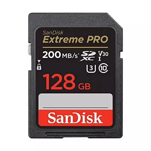 128GB Extreme PRO SDXC card RescuePRO Deluxe up to 200MB/s, UHS-I, Class 10 V30