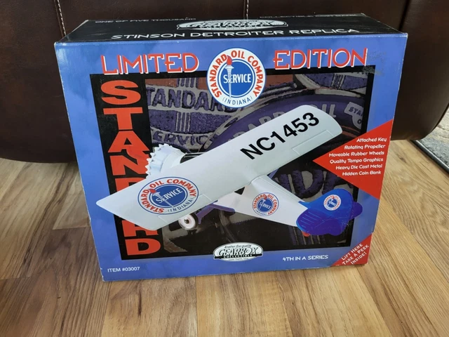 Gearbox Stinson Detroiter Standard Oil Company Replica Coin Bank #03007