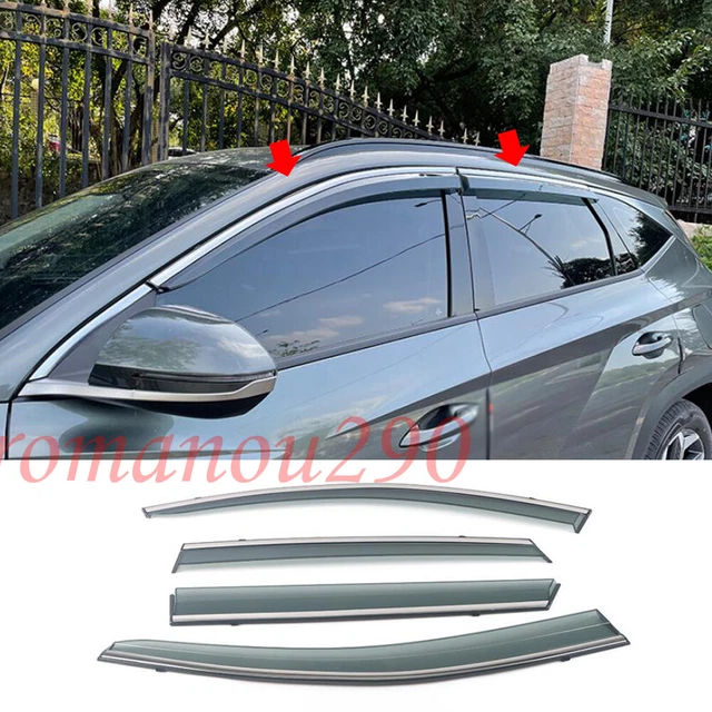 Window Visor Rain Guards For 2021-2023 Hyundai Tucson – 4-Piece Vent Deflectors