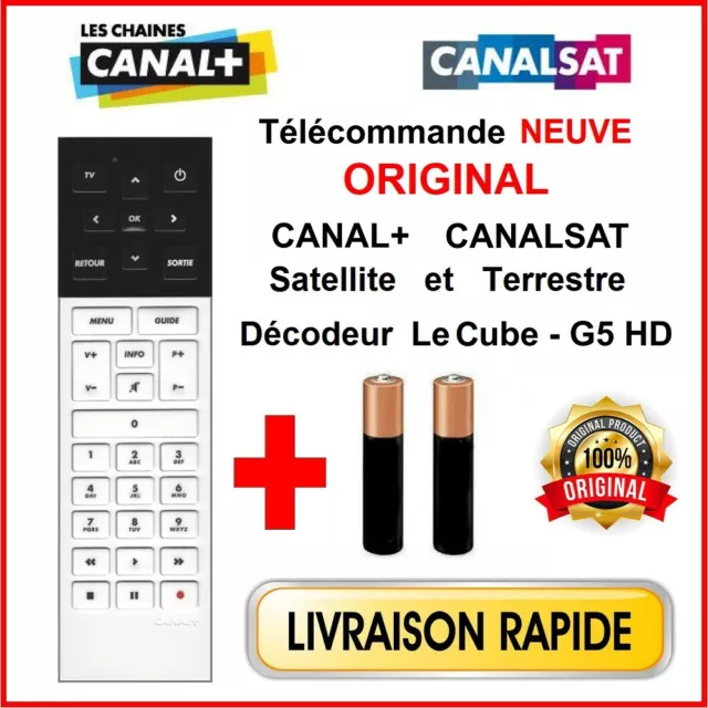 Télécommande d'origine canal+ - LE CUBE - LE CUBE S - G5 HD WIFI -  05CNLTEL0066
