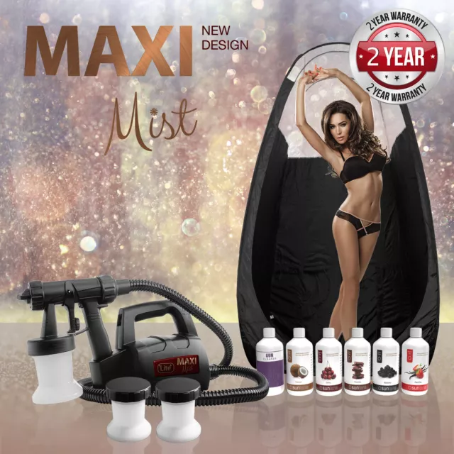 The MaxiMist Lite Plus - complete Spray Tan Kit (Choose Tent Colour) + FREE tan