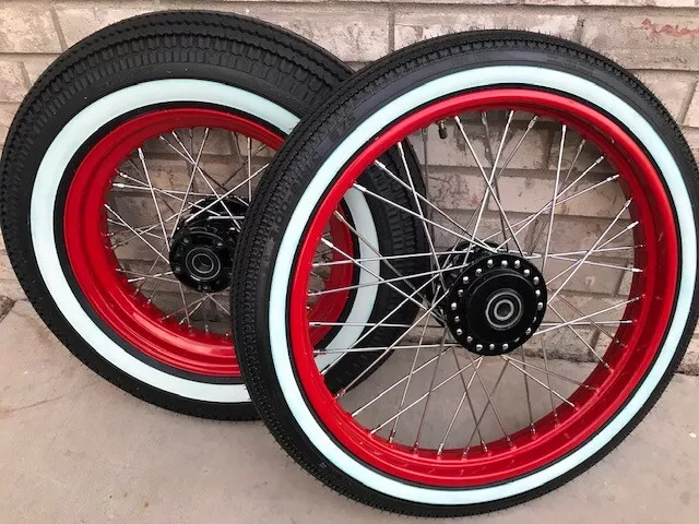 2005-2007 Harley Sportster Nightster Powder Coated 40 Spoke Old School Wheel Set 2005-2007 Harley Sportster Nightster Powder Coated 40 Spoke Old School Wheel Set