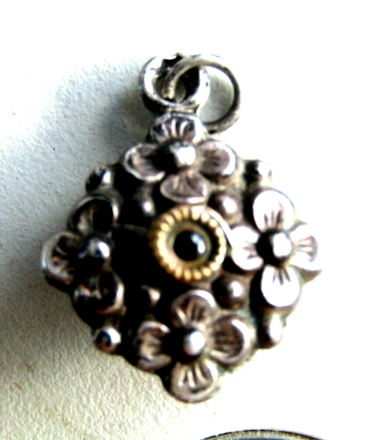 1890'S French Tiny Silver Stanhope Charm Castle On  Cliff N.d.de La Briage Rare