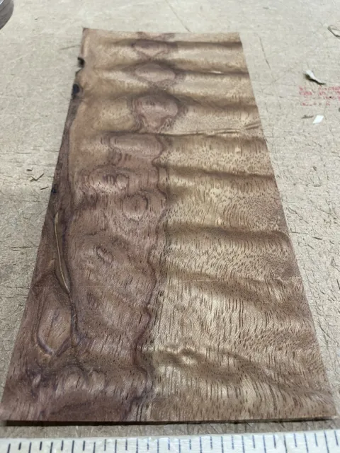 Waterfall Bubinga wood veneer 4” x 9” raw no backing "AA" grade 1/42" thick