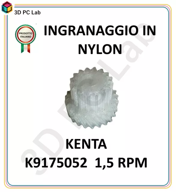 INGRANAGGIO KENTA  RINFORZATO NYLON MOTORIDUTTORE STUFA PELLET K9175052 1.5 rpm