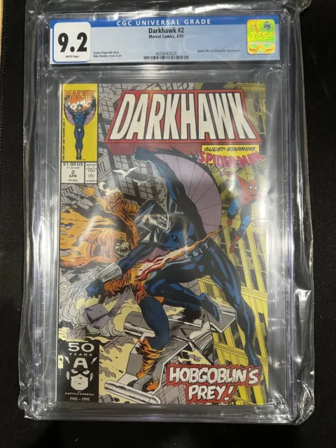 Darkhawk #2 CGC 9.2 WP NM (Marvel 1991) Spider-Man & Hobgoblin Appearance