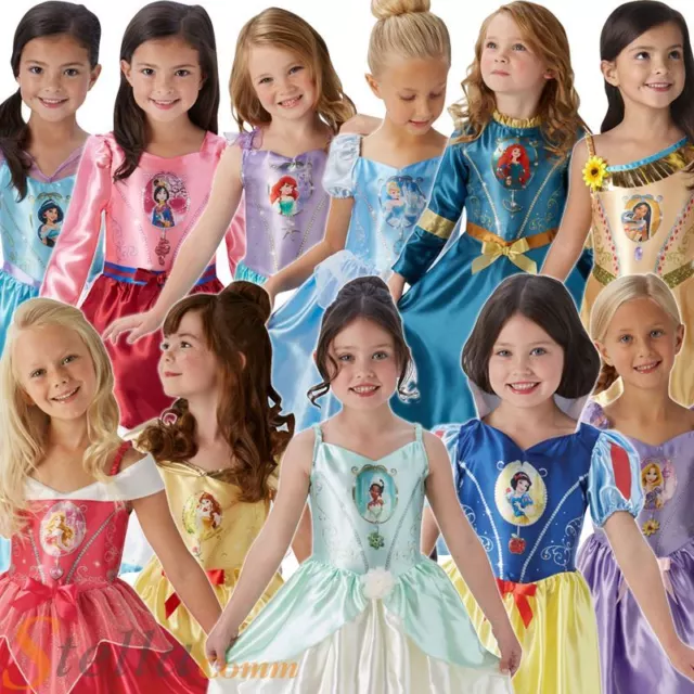 Girls Disney Fairytale Princess Costume Child Fancy Dress Book Week Outfit