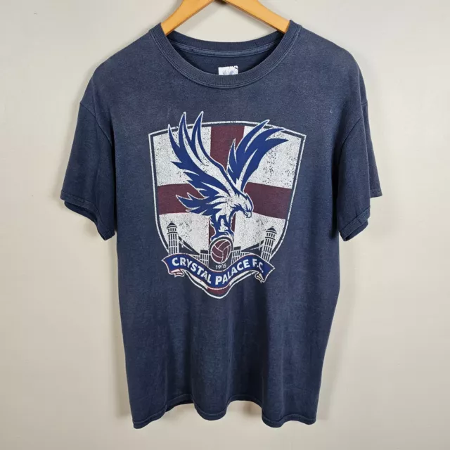 Crystal Palace Vintage T-Shirt Medium M blau Eagles Fußballverein 1653