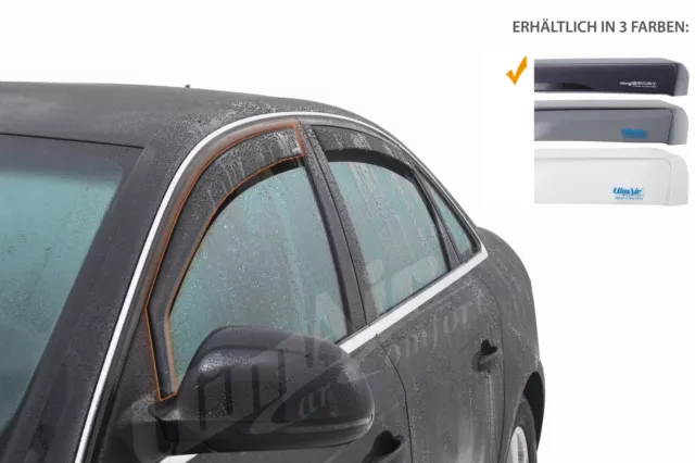 ClimAir Windabweiser Schwarz Fensterschacht für FORD Focus III