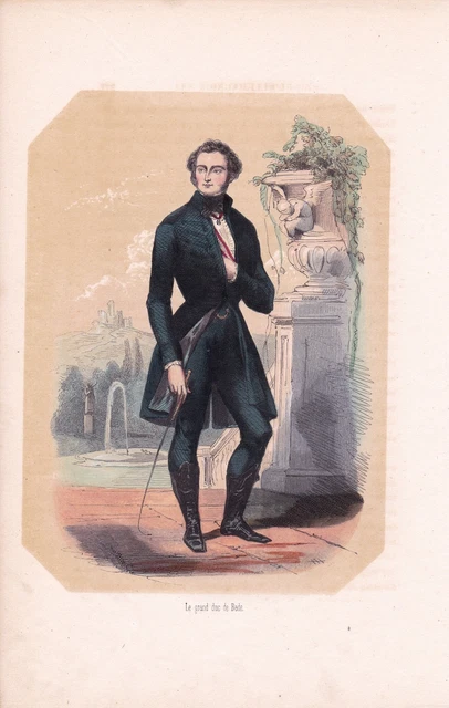 PORTRAIT XIXE LÉOPOLD Ier de Bade Leopold I von Baden 1845 Deutschland