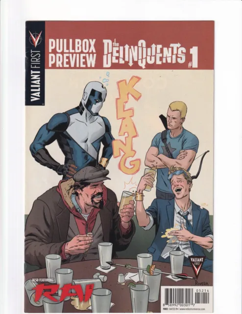 Pullbox Preview the Delinquents #1 NM (Valiant First) Comic Valiant Bag/Boarded