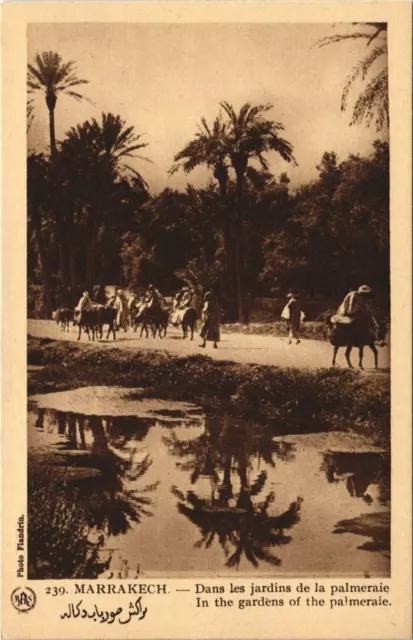 CPA AK MAROC MARRAKECH Dans les jardins de la palmeraie Flandrin (37968)