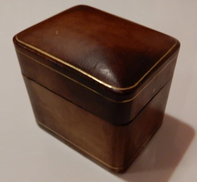 Ancienne Boîte à Jeux De Cartes – Cuir Et Bois – Bon état