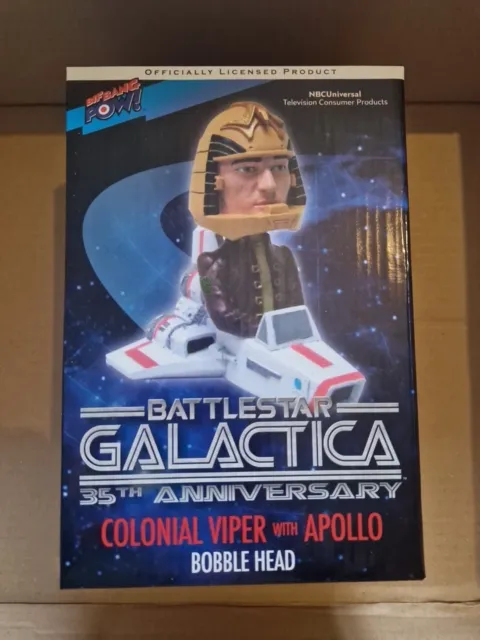 Battlestar Galactica 35th Anniversary Colonial Viper Apollo BobbleHead Boxed NEW