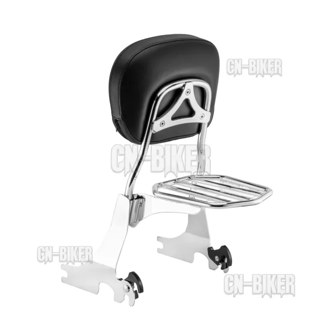 Detachable Passenger Sissy Bar Backrest For Harley Sportster 1200 XL 883 2004-UP