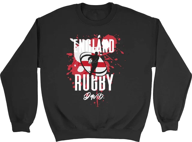 Felpa Rugby Personalizzata Inghilterra Uomo Donna Tifosi 6 Nazioni Maglione