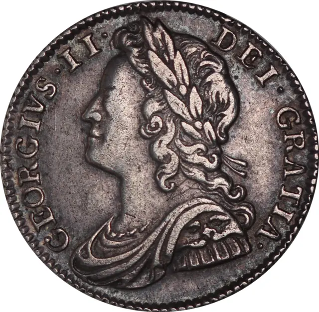 1741 King George II British Silver Sixpence Coin - VF - SPINK 3708