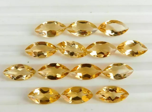 6x12 MM Natürlich Citrin Marquise Schnitt Menge Lose Edelstein für Schmuck Stein