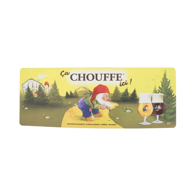 Brasserie D'Achouffe Bier Barmatte Gummi "Ca Chouffe Ici" La Runner Abtropfmatte