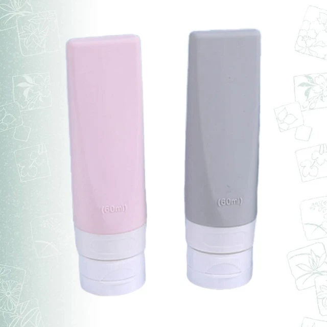 2 Pcs Travel Refillable Lotion Bottles Shampoo Sample Small Filling Tube