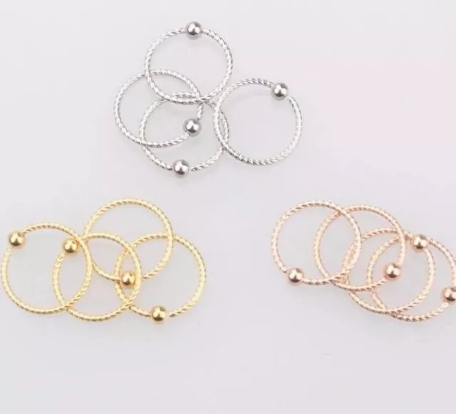 Surgical Steel Twist Piercing Ring Hoop Ball Septum Nose Lip Ear Tragus Helix