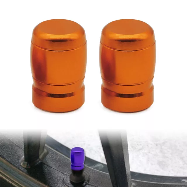 Motorcycle Tire Valve Air Port Cover Cap Aluminum Fit HONDA PCX125 PCX150 Orange