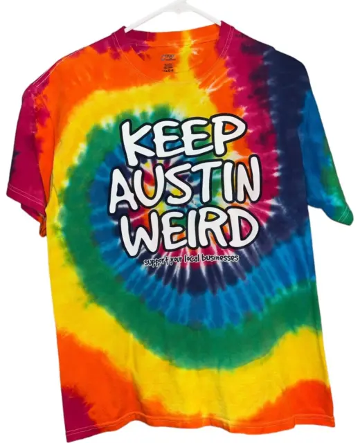 Keep Austin Weird TShirt Tie Dye Texas Local Business SXSW Texas Adult Medium