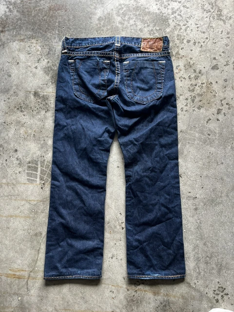 True Religion Men's Size 36 Jeans Dark Wash Section Row Seat Made in USA