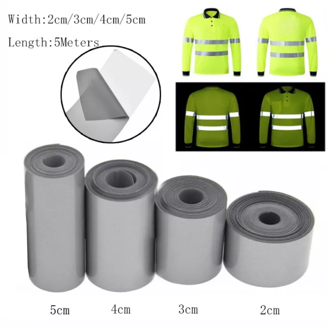 2/3/4/5 cm Heat Transfered Reflective Tape For Clothes Iron On Bag Shoes DIY